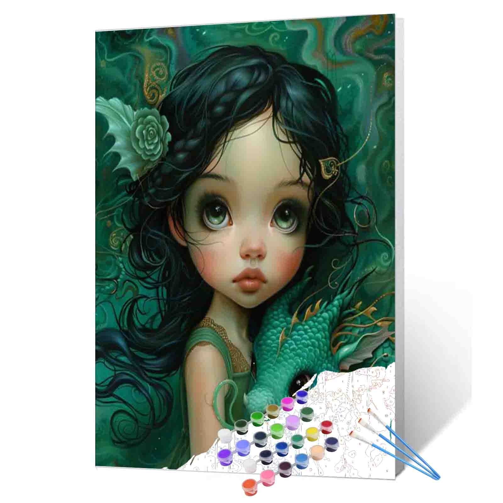 tucocoo-emerald-eyes-little-dragon-malen-nach-zahlen-40x50 image 1