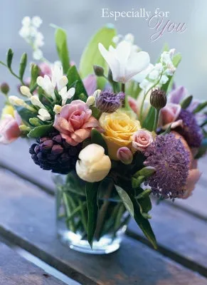 otter-house-vintage-posy-geburtstagskarte-blumen-einzelkarte image 1
