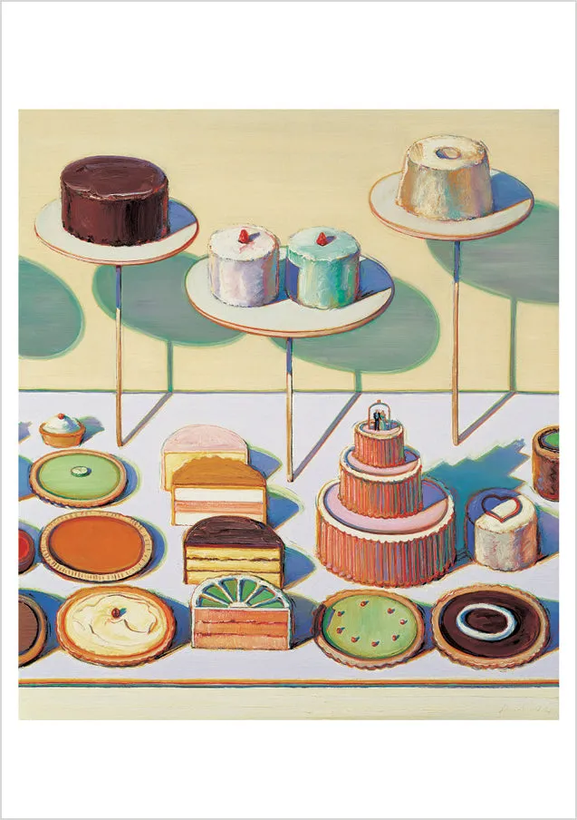 pomegranate-wayne-thiebaud-cakes-and-pies-klappkarte-blanko image 1