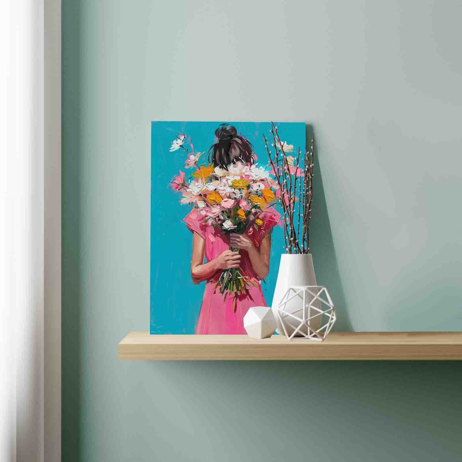 tucocoo-girl-in-pink-holding-flowers-malen-nach-zahlen-40x50-ohne-rahmen image 3