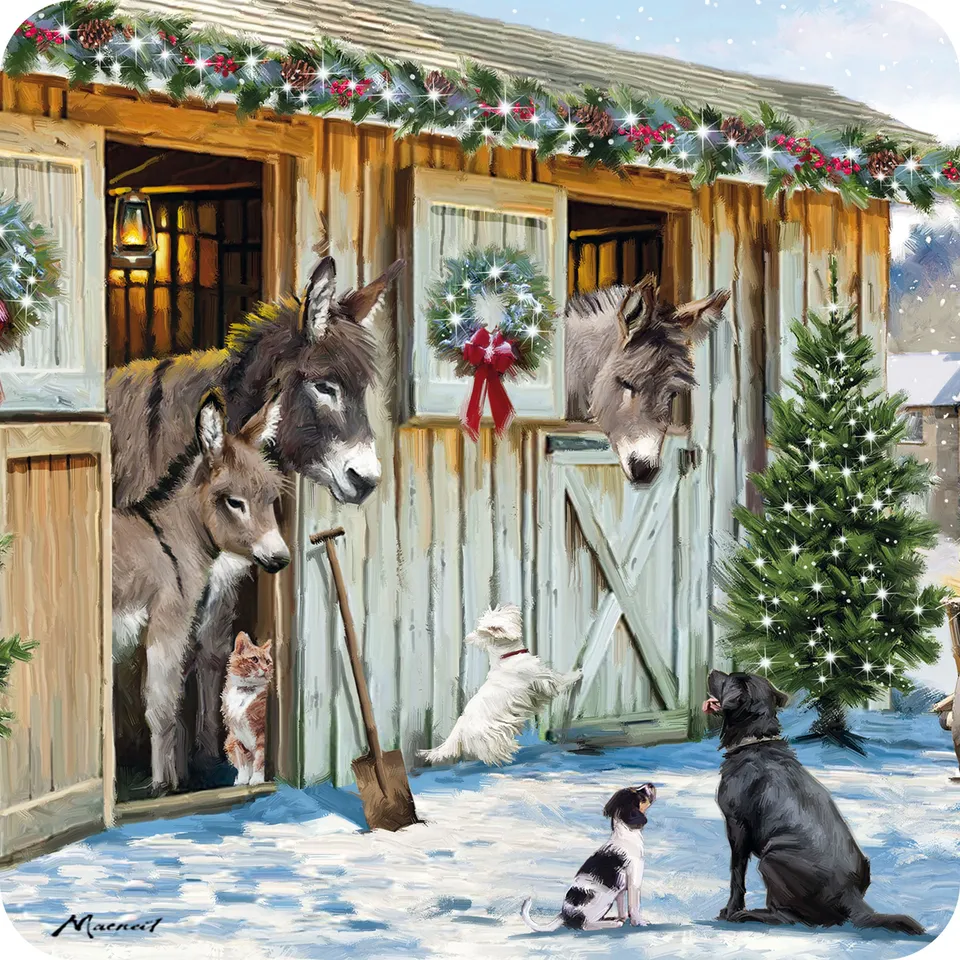 otter-house-christmas-stable-friends-weihnachtskarten-10er image 1