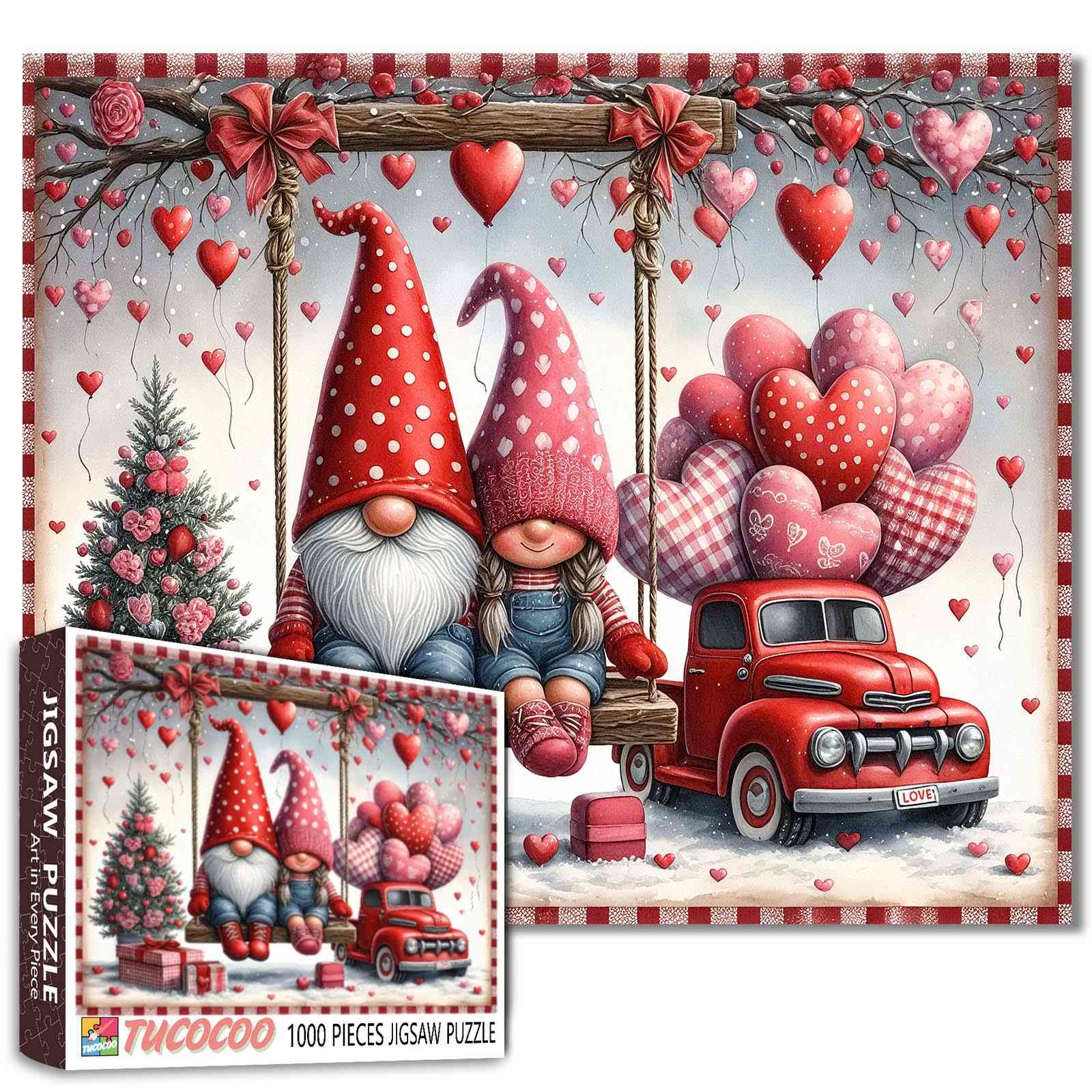 tucocoo-valentine-gnome-love-swing-puzzle-1000-teile image 1