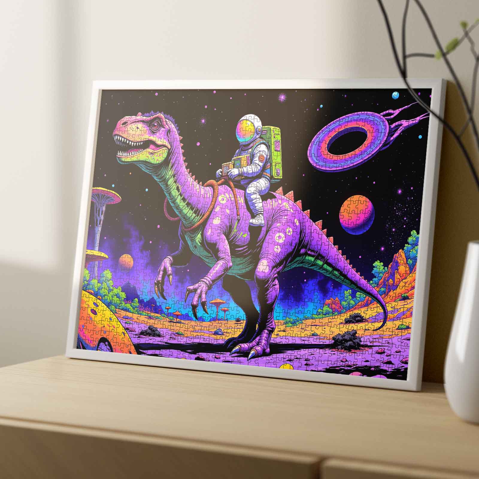 tucocoo-astronaut-rides-dinosaur-puzzle-1000-teile-weltraum image 4