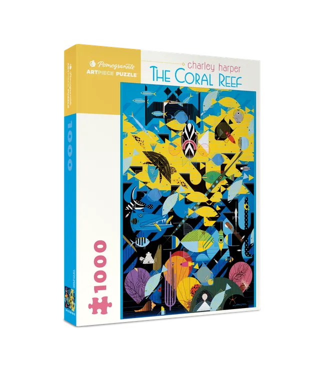 pomegranate-charley-harper-the-coral-reef-puzzle-1000-teile-tiere image 1
