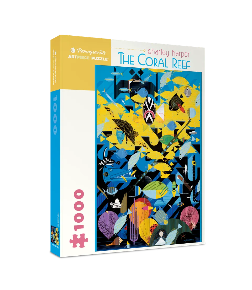 pomegranate-charley-harper-the-coral-reef-puzzle-1000-teile-tiere image 1