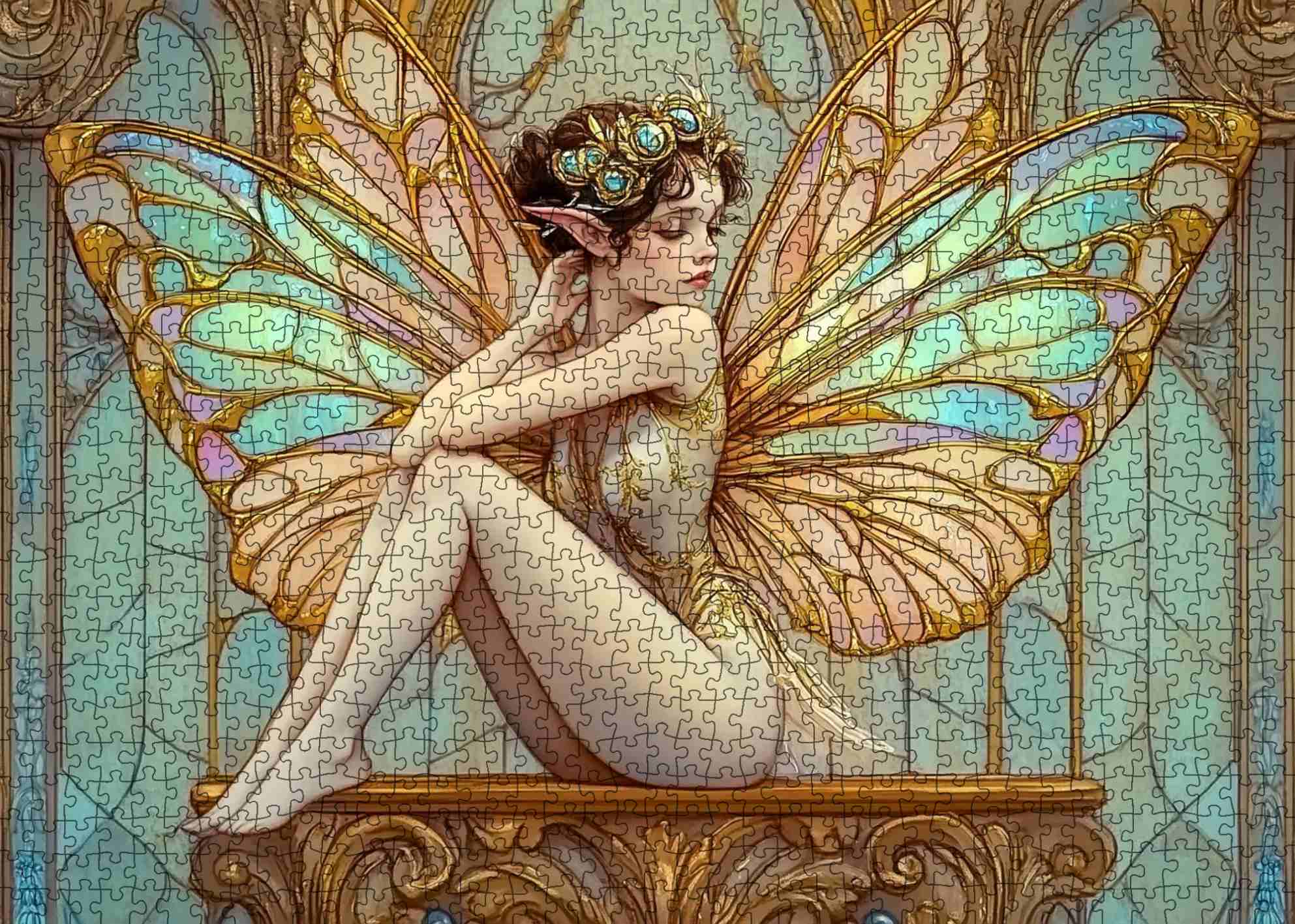tucocoo-golden-winged-fairy-puzzle-1000-teile-fee-goldfl-gel image 2