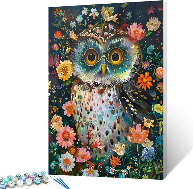 tucocoo-owl-with-glasses-malen-nach-zahlen-40x50-cm-eule image 1