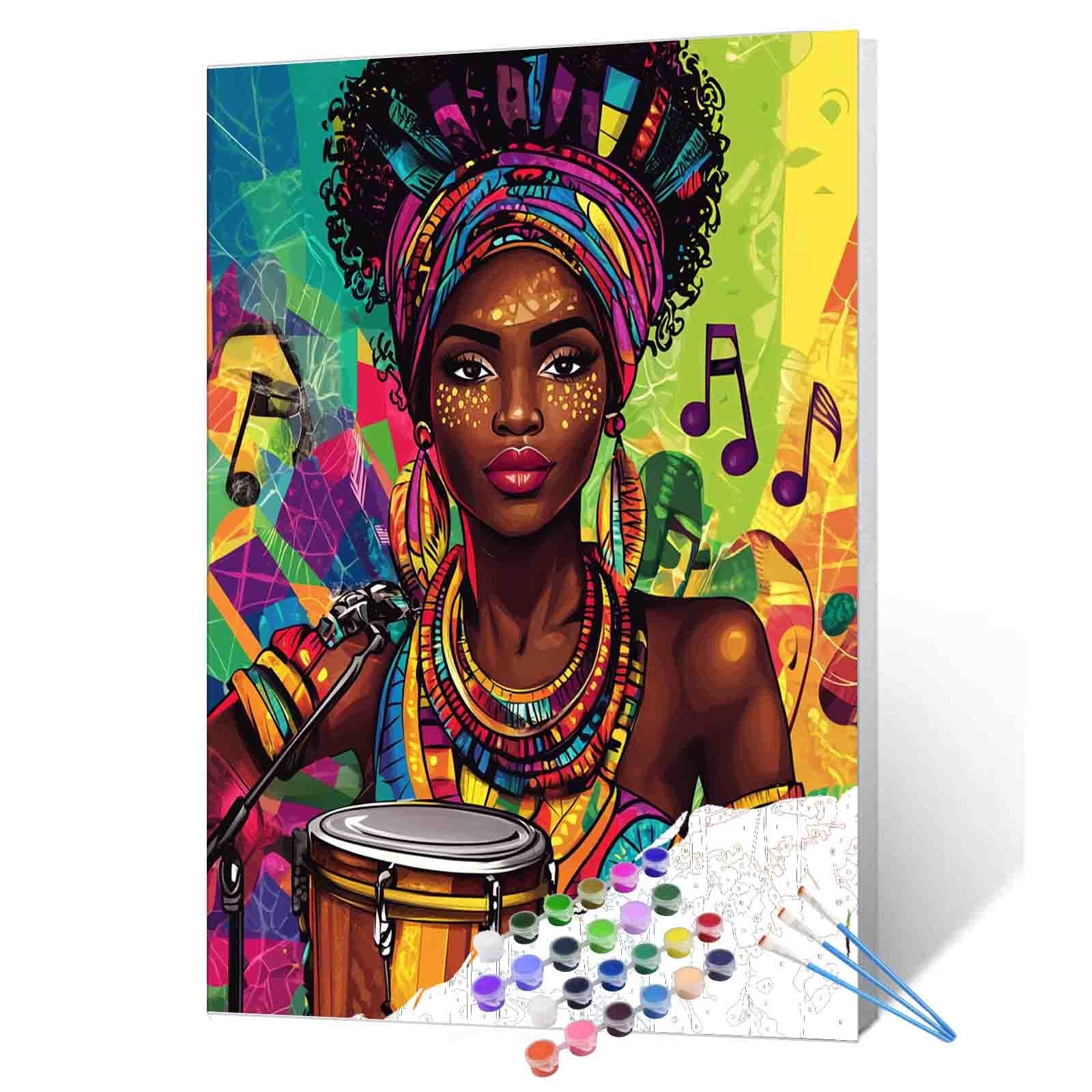 tucocoo-paint-by-numbers-bongo-malen-nach-zahlen-40x50-musik image 1