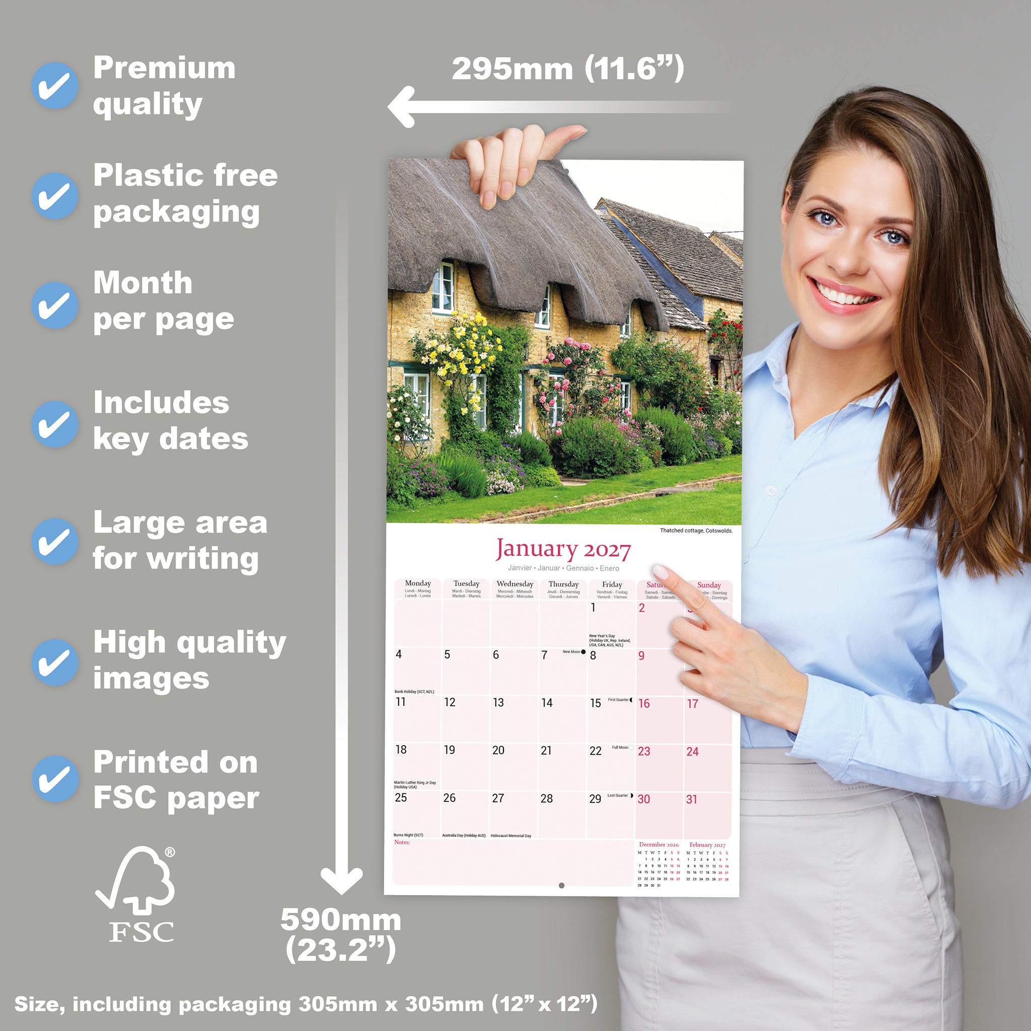 otter-house-english-cottage-gardens-wall-calendar-2027-wandkalender image 4