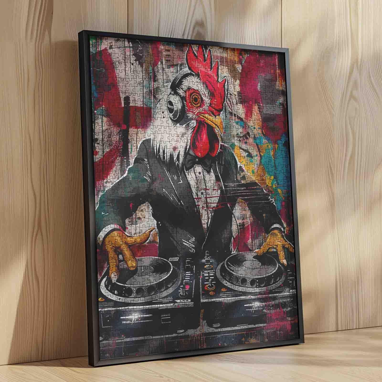 tucocoo-jigsaw-dj-rooster-puzzle-1000-teile-graffiti image 4