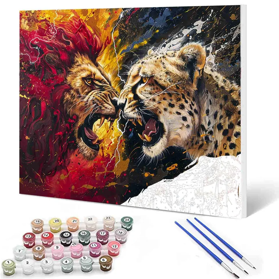 tucocoo-clash-of-beasts-malen-nach-zahlen-40x50-ohne-rahmen image 1