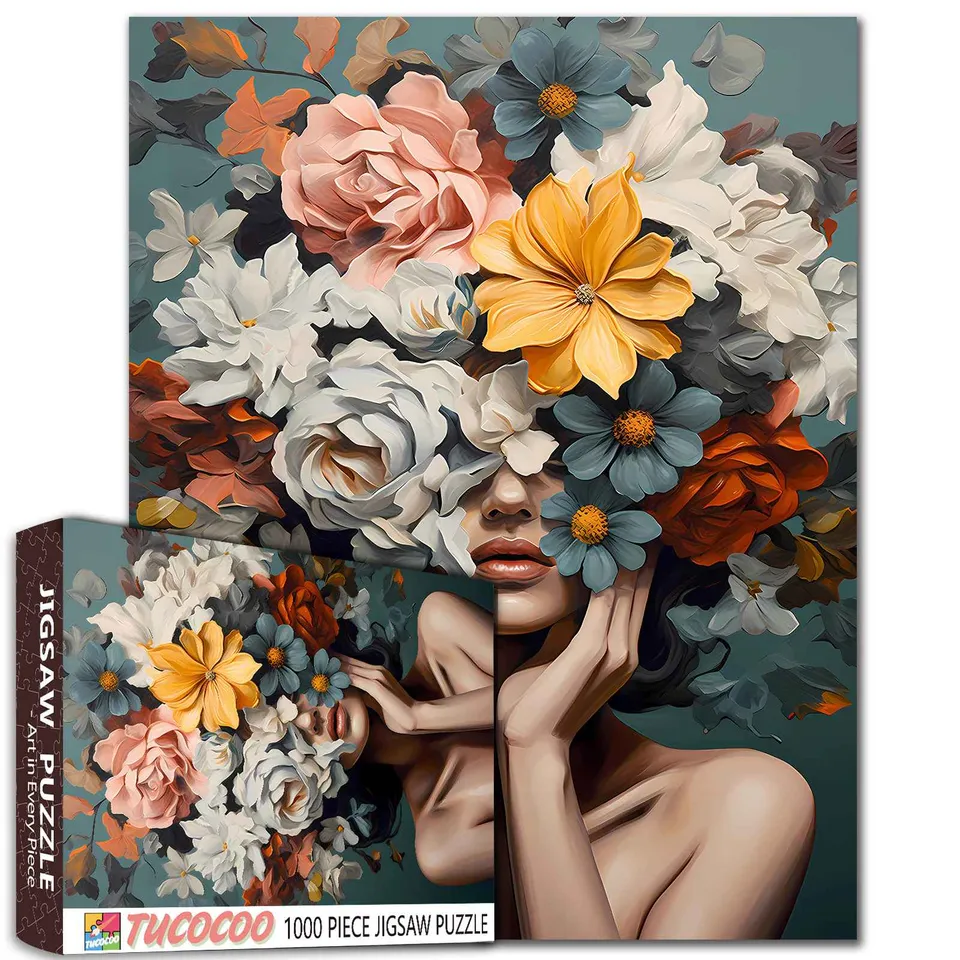 tucocoo-floral-muse-puzzle-1000-teile-portrait image 1