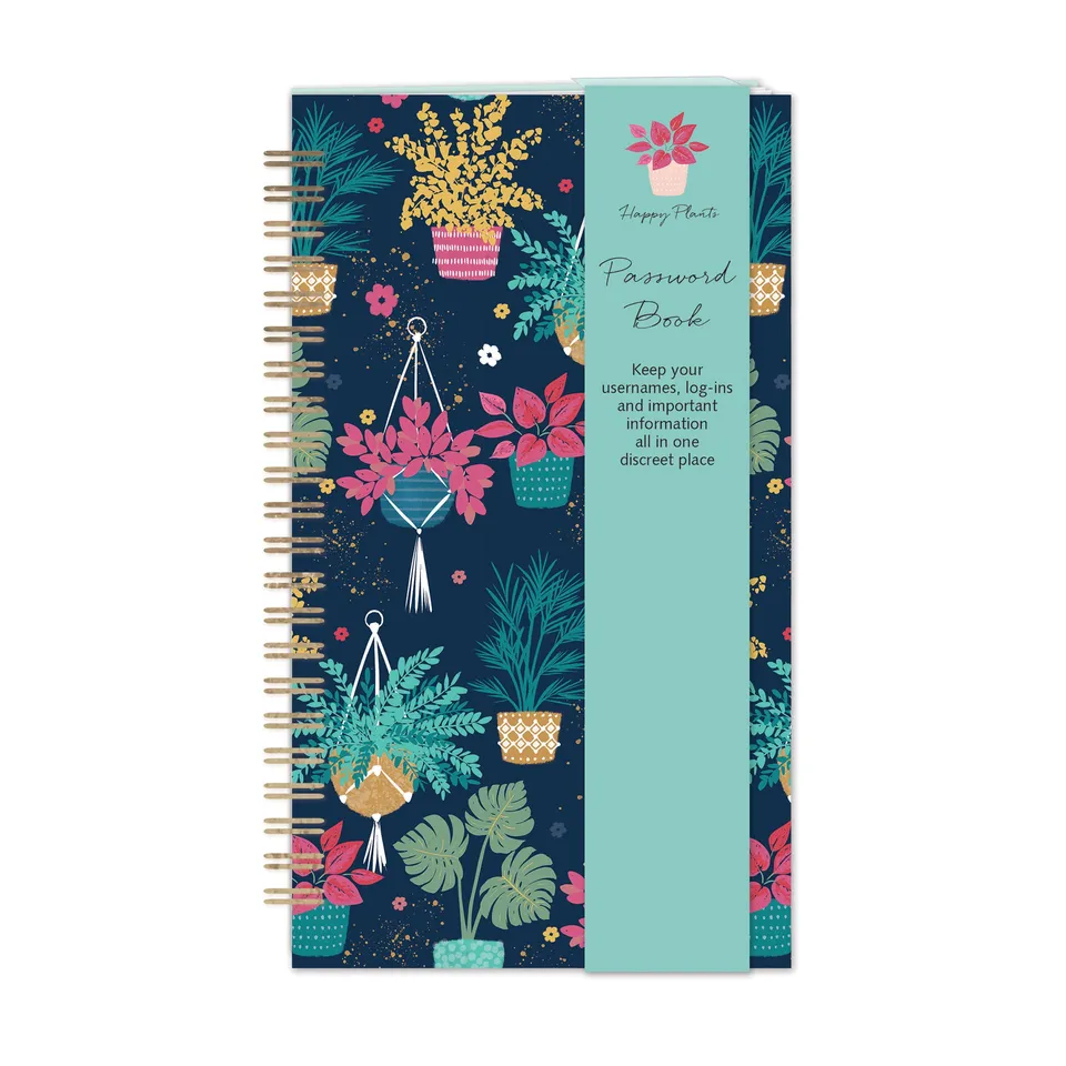 otter-house-happy-plants-passwortbuch-blumenmuster image 1