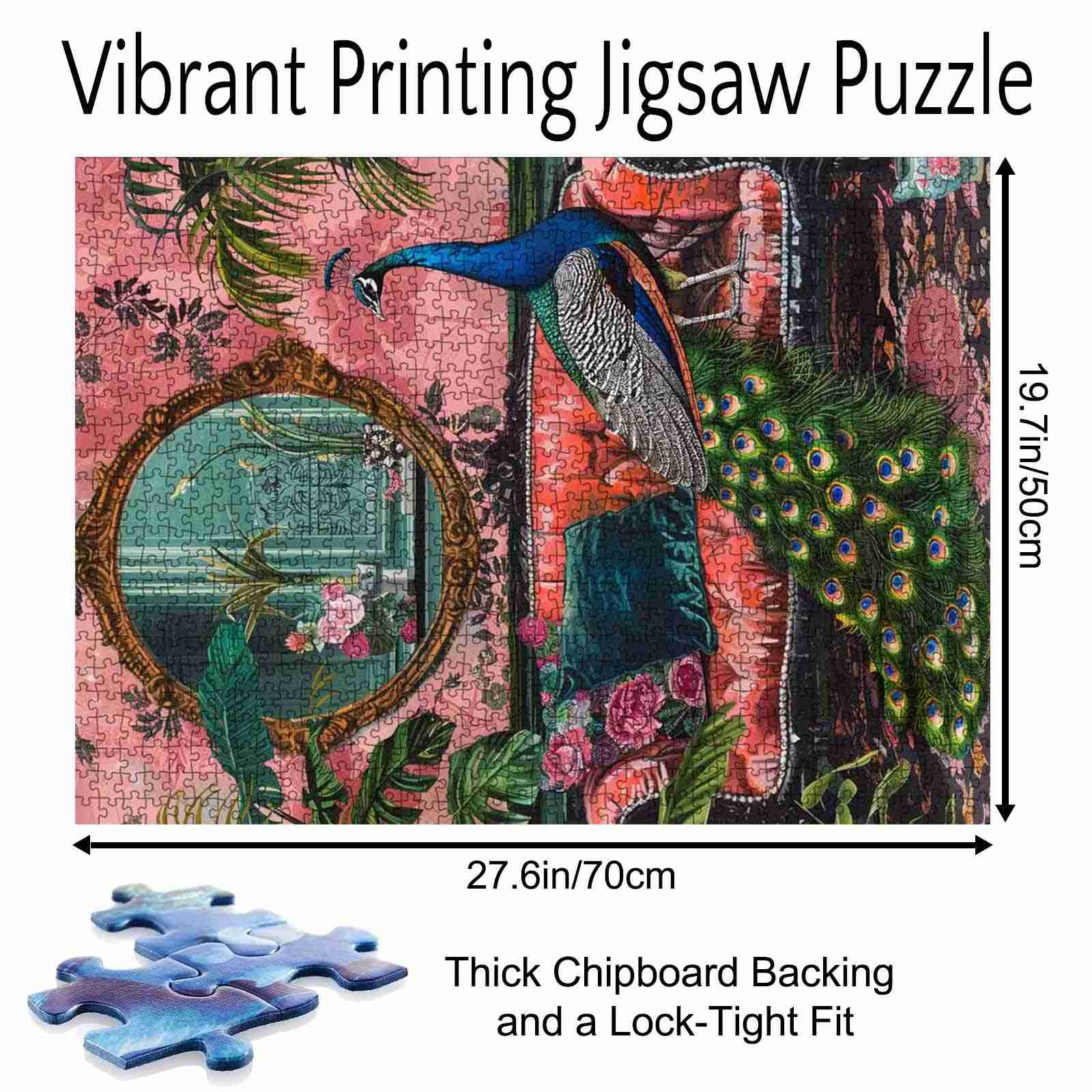 tucocoo-elegant-peacock-puzzle-1000-teile-pfau-sofa image 5