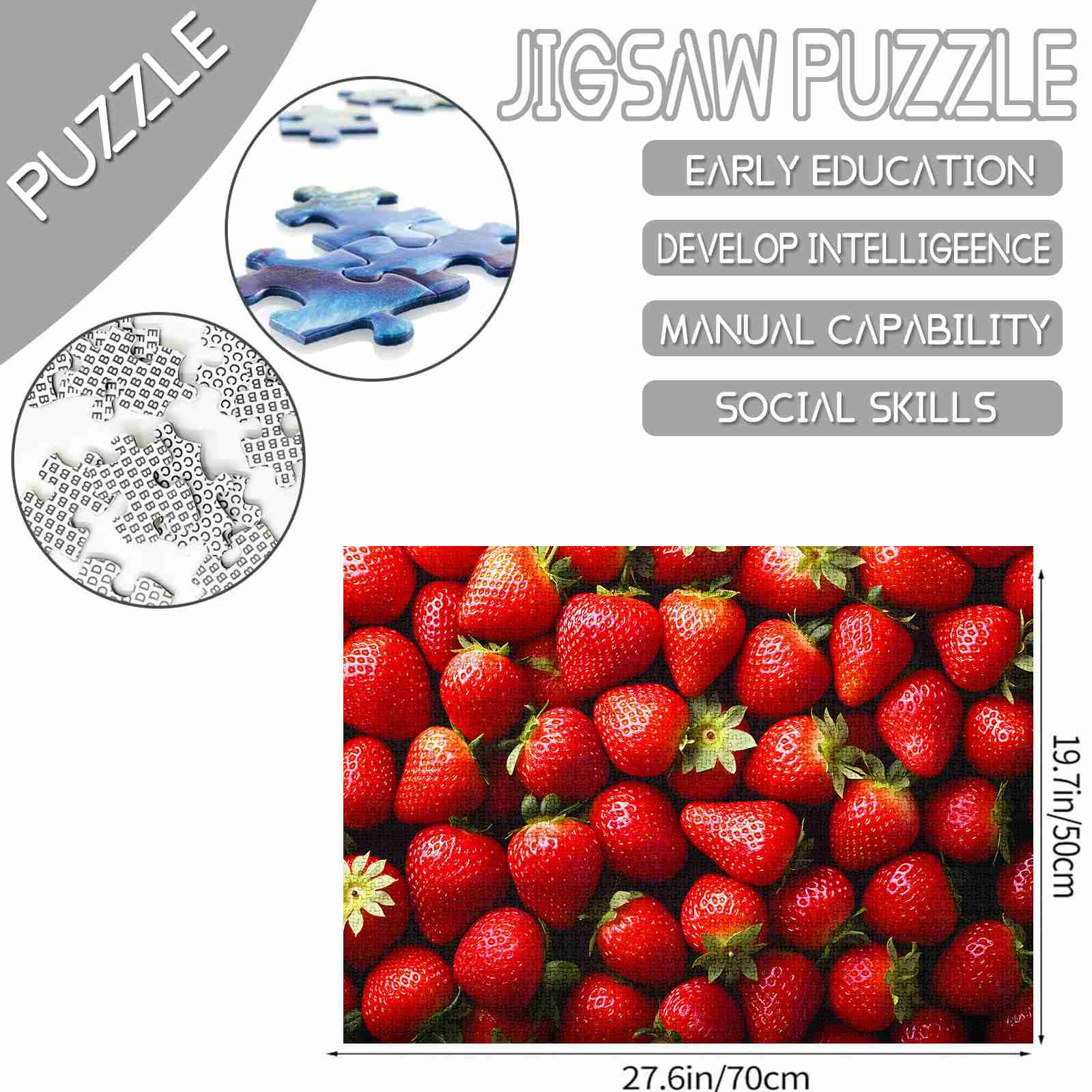 tucocoo-jigsaw-fresh-strawberries-puzzle-1000-teile-erdbeeren image 4