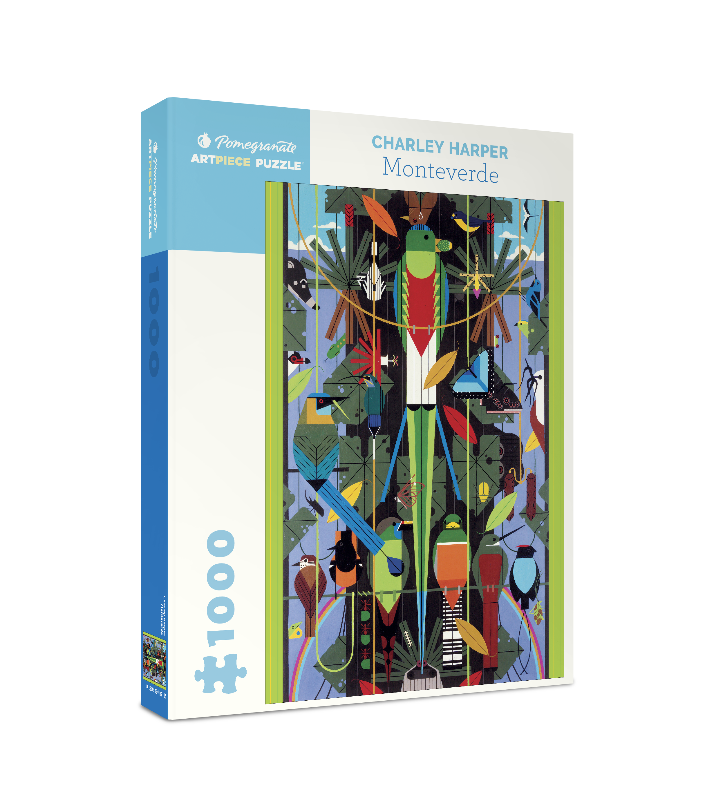 pomegranate-charley-harper-monteverde-puzzle-1000-teile-quetzal image 1