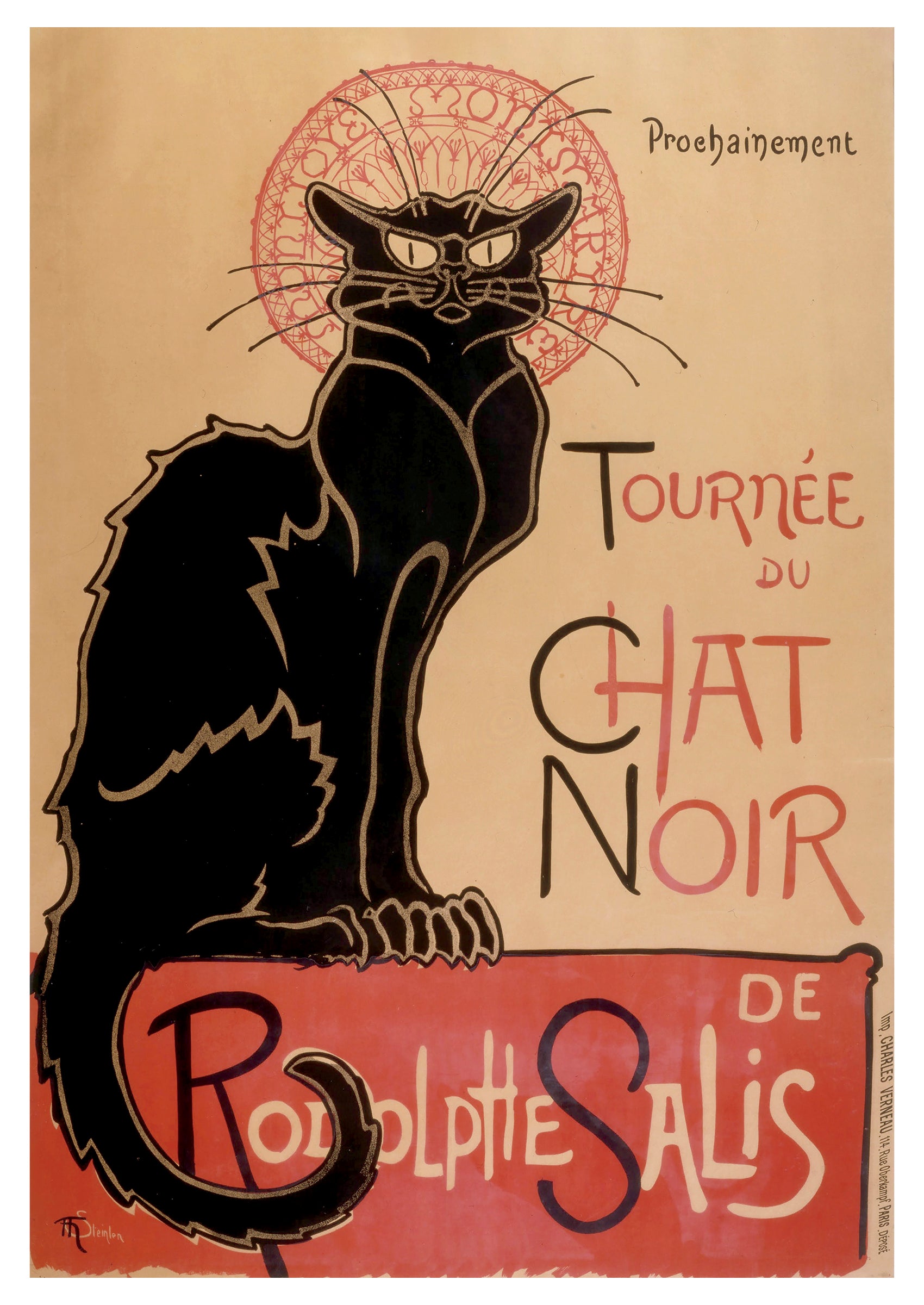 pomegranate-steinlen-le-chat-noir-postkarte-schwarze-katze image 1