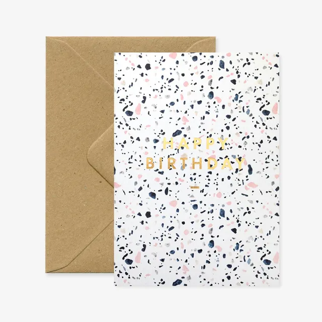 all-the-ways-to-say-terrazzo-gru-karte-geburtstag-goldfolie image 1