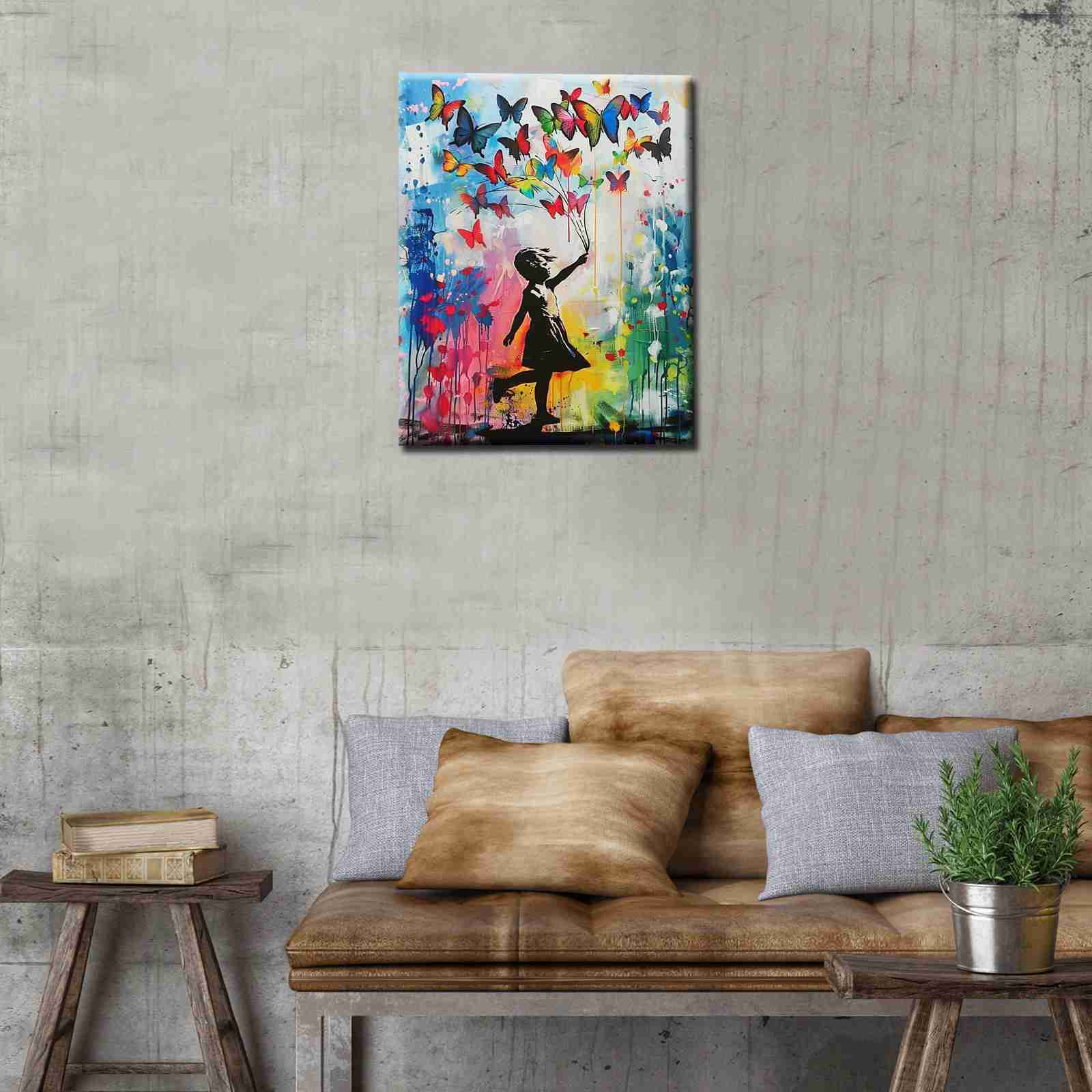tucocoo-girl-with-butterfly-balloons-leinwandbild-40x50-ungerahmt image 2