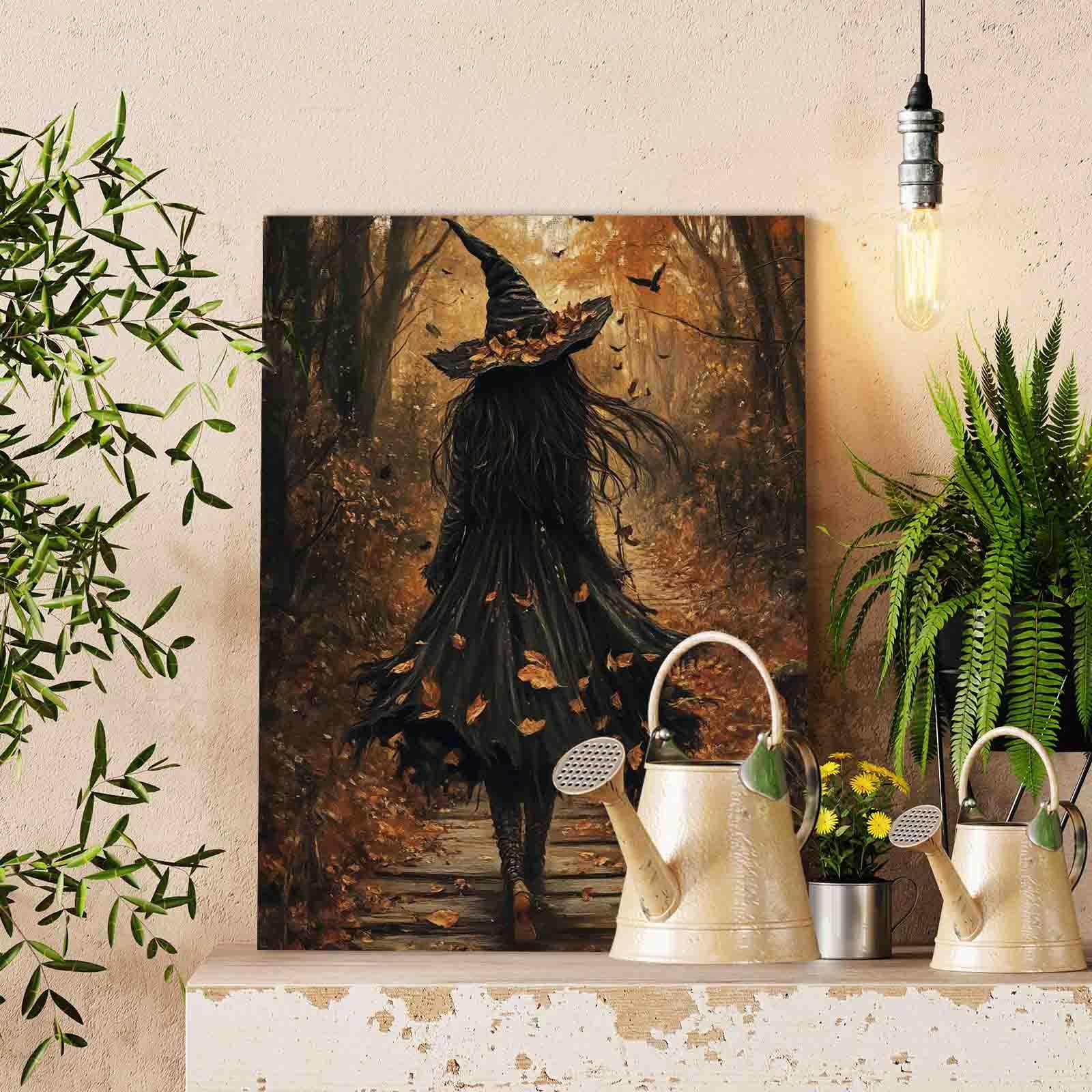 tucocoo-paint-by-numbers-autumn-forest-witch-walk-malen-nach-zahlen-40x50 image 2