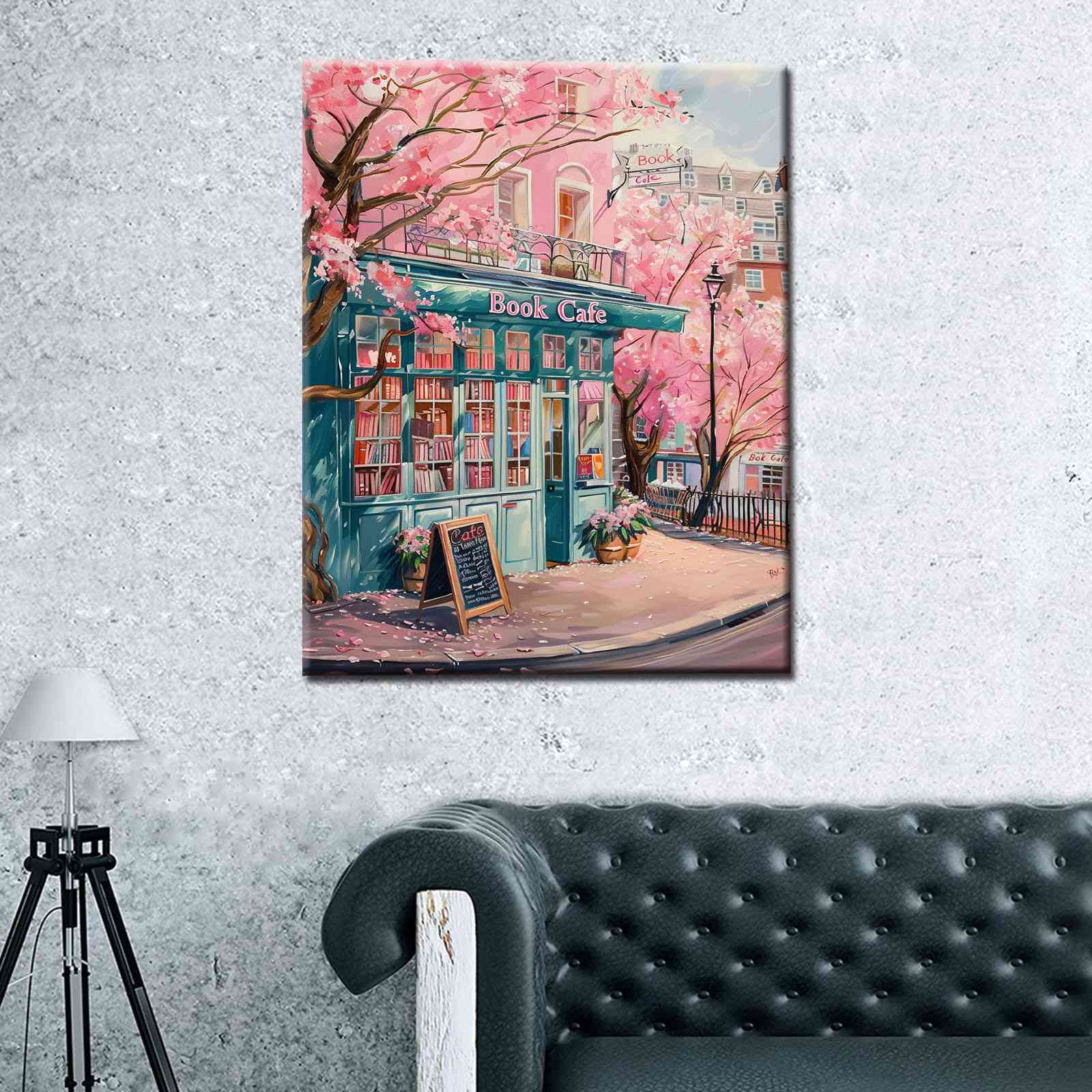 tucocoo-charming-book-caf-with-blossoms-malen-nach-zahlen-40x50-ohne-rahmen image 3