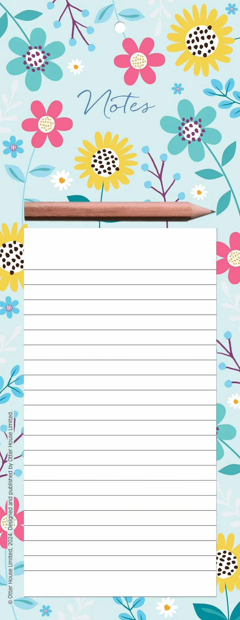 otter-house-magnetic-memo-pad-contemporary-flowers-notizblock-blumen image 1
