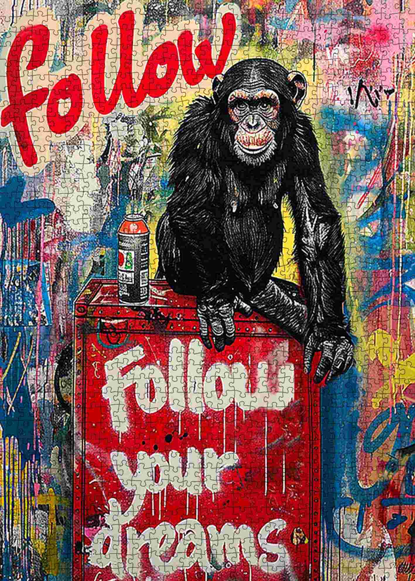 tucocoo-follow-your-dreams-puzzle-1000-teile-affe-graffiti image 2