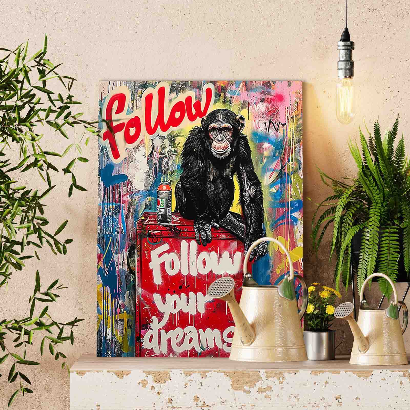 tucocoo-paint-by-numbers-graffiti-chimpanzee-malen-nach-zahlen-40x50-ohne-rahmen image 2