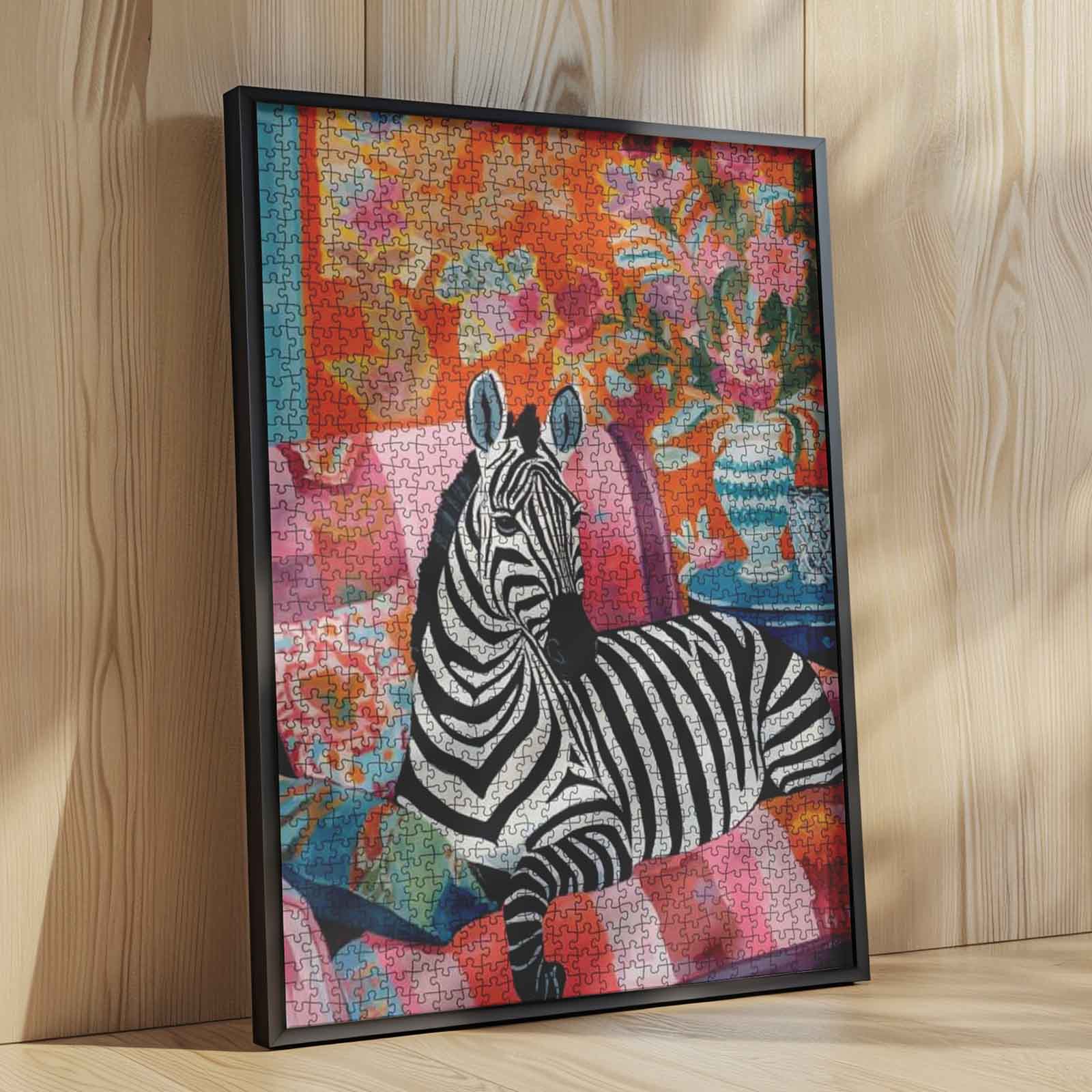 tucocoo-stylish-zebra-on-sofa-puzzle-1000-teile-zebra image 4