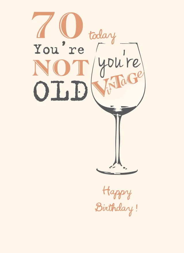 age-to-celebrate-70-geburtstagskarte-vintage-spruch image 1