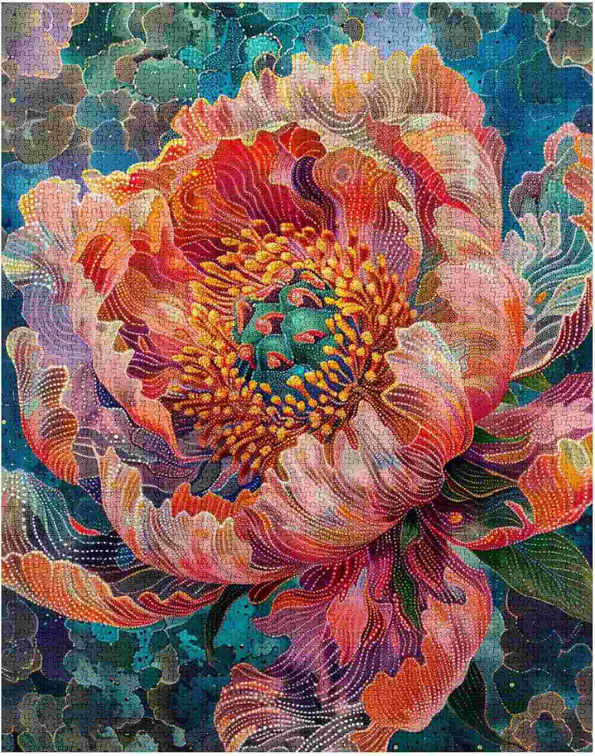 tucocoo-vibrant-peony-flower-puzzle-1000-teile-pfingstrose image 2