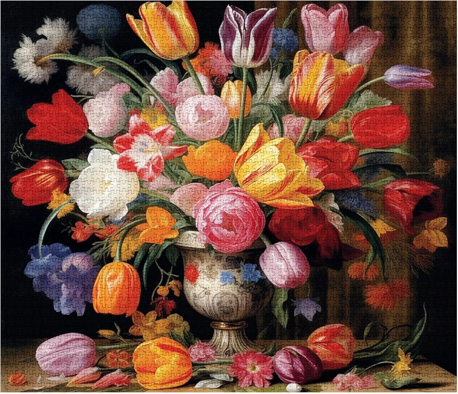 tucocoo-tulips-vintage-vase-puzzle-1000-teile-blumen image 2