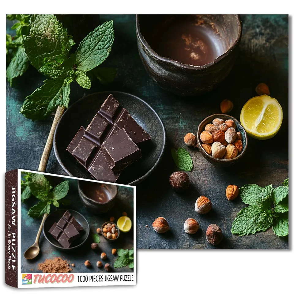 tucocoo-dark-chocolate-artisan-still-life-puzzle-1000-teile image 1