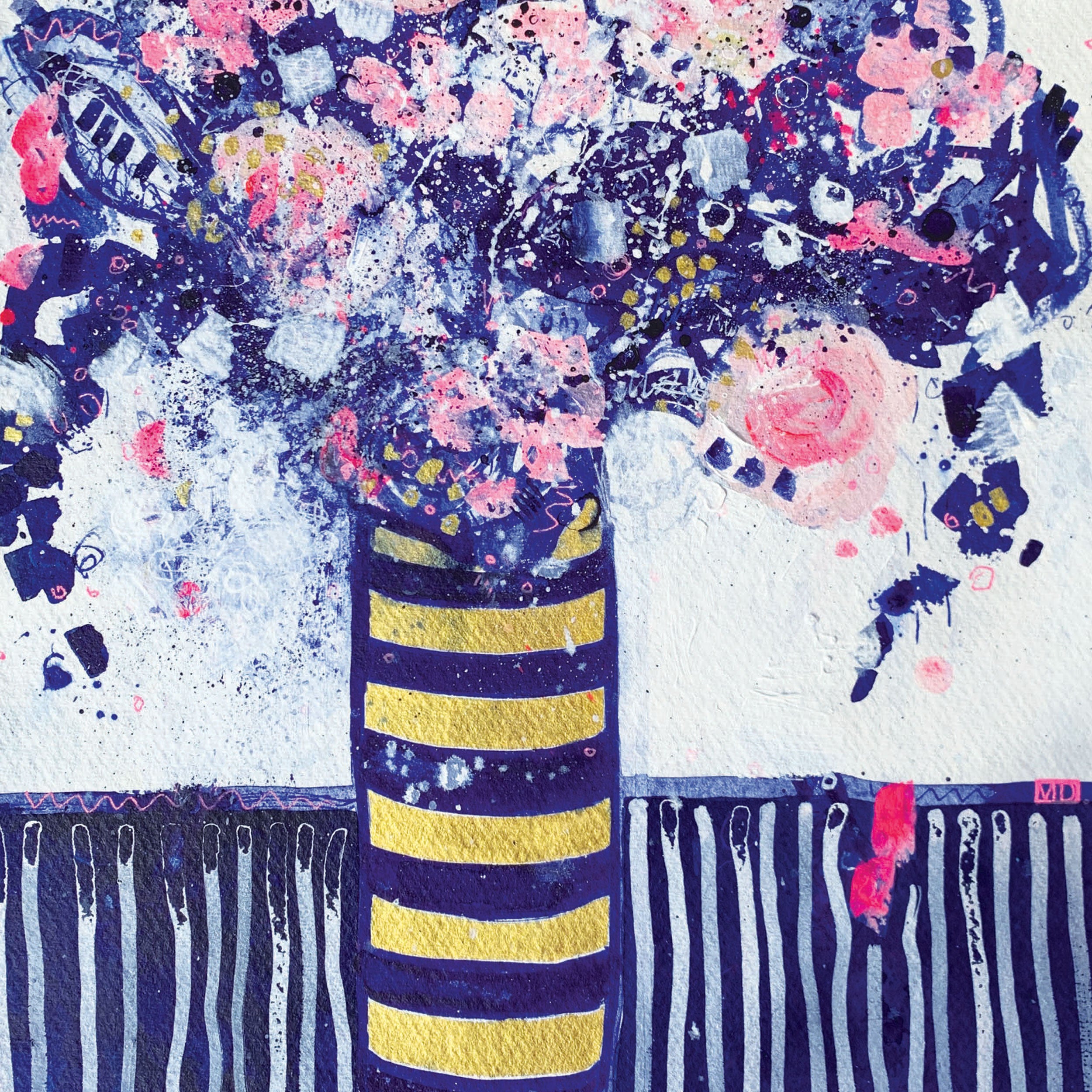 otter-house-quayside-gallery-blue-vase-gru-karte-blumen image 1