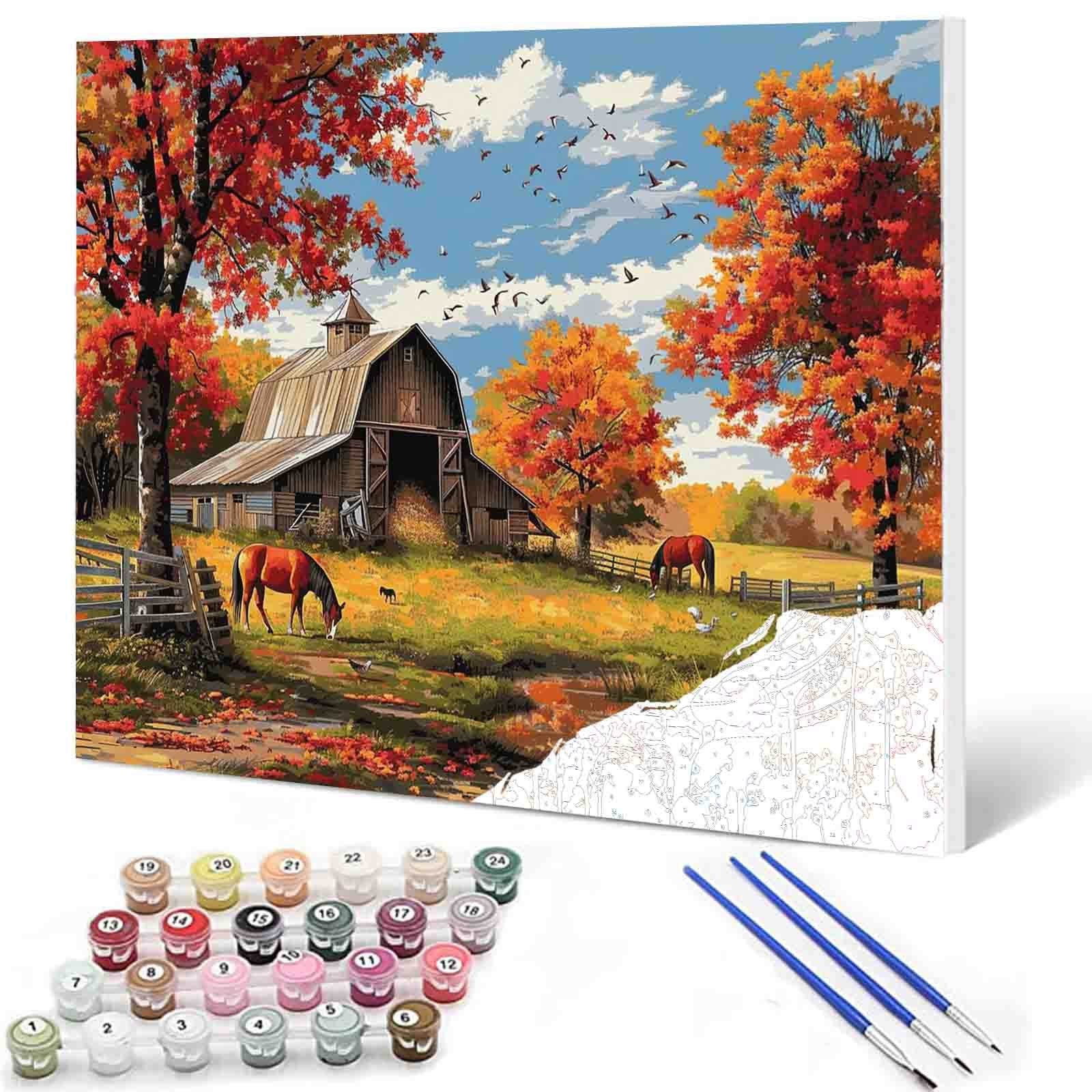 tucocoo-autumn-farm-serenity-malen-nach-zahlen-40x50-ohne-rahmen-herbst image 1
