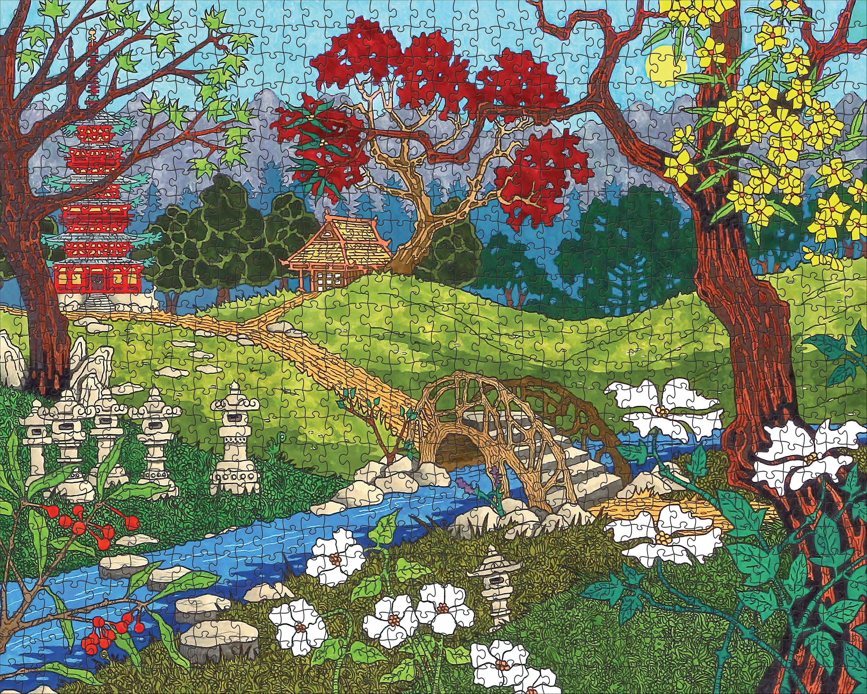 pomegranate-cj-hurley-japanese-garden-puzzle-1000-teile image 2