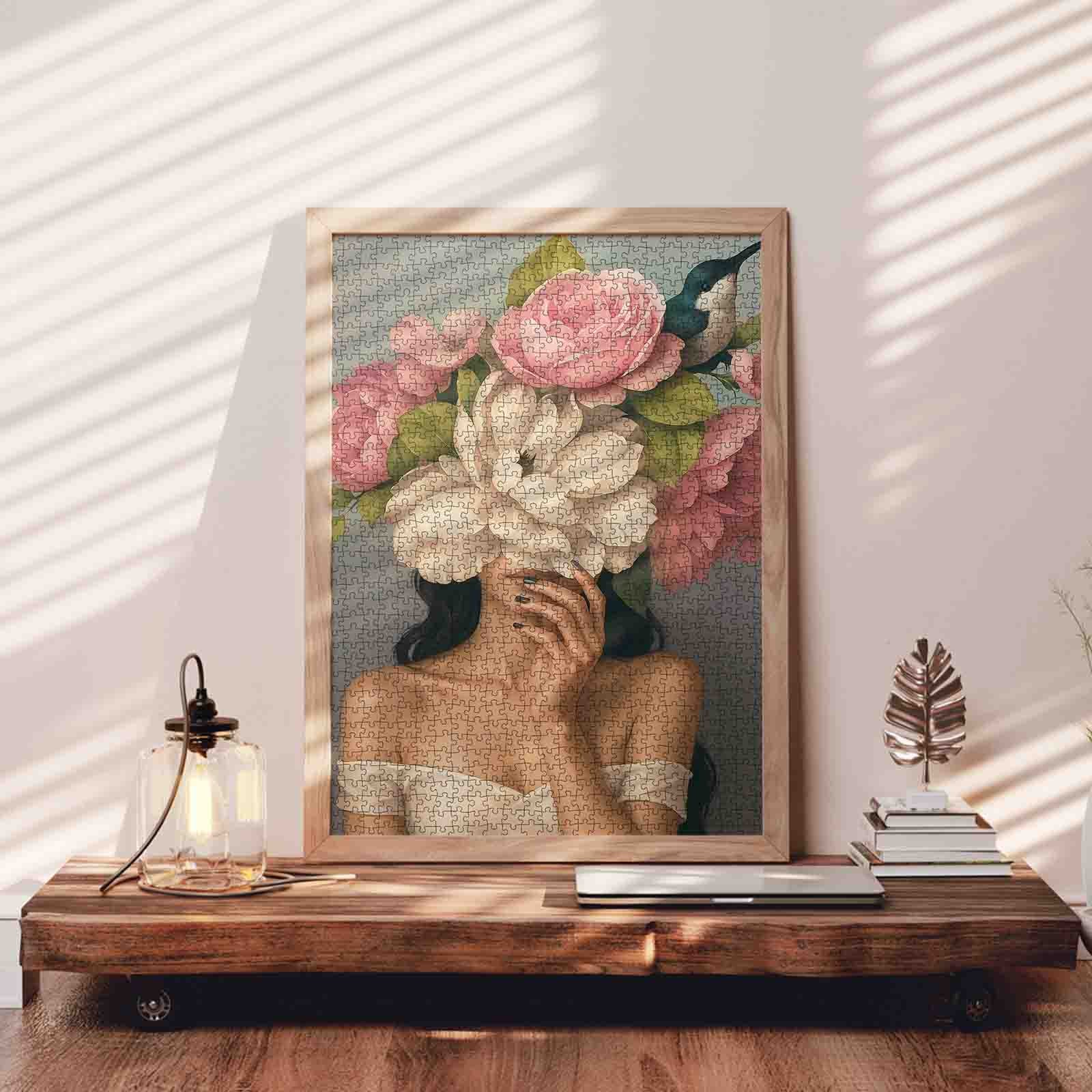tucocoo-woman-with-magnolia-flowers-puzzle-1000-teile image 3