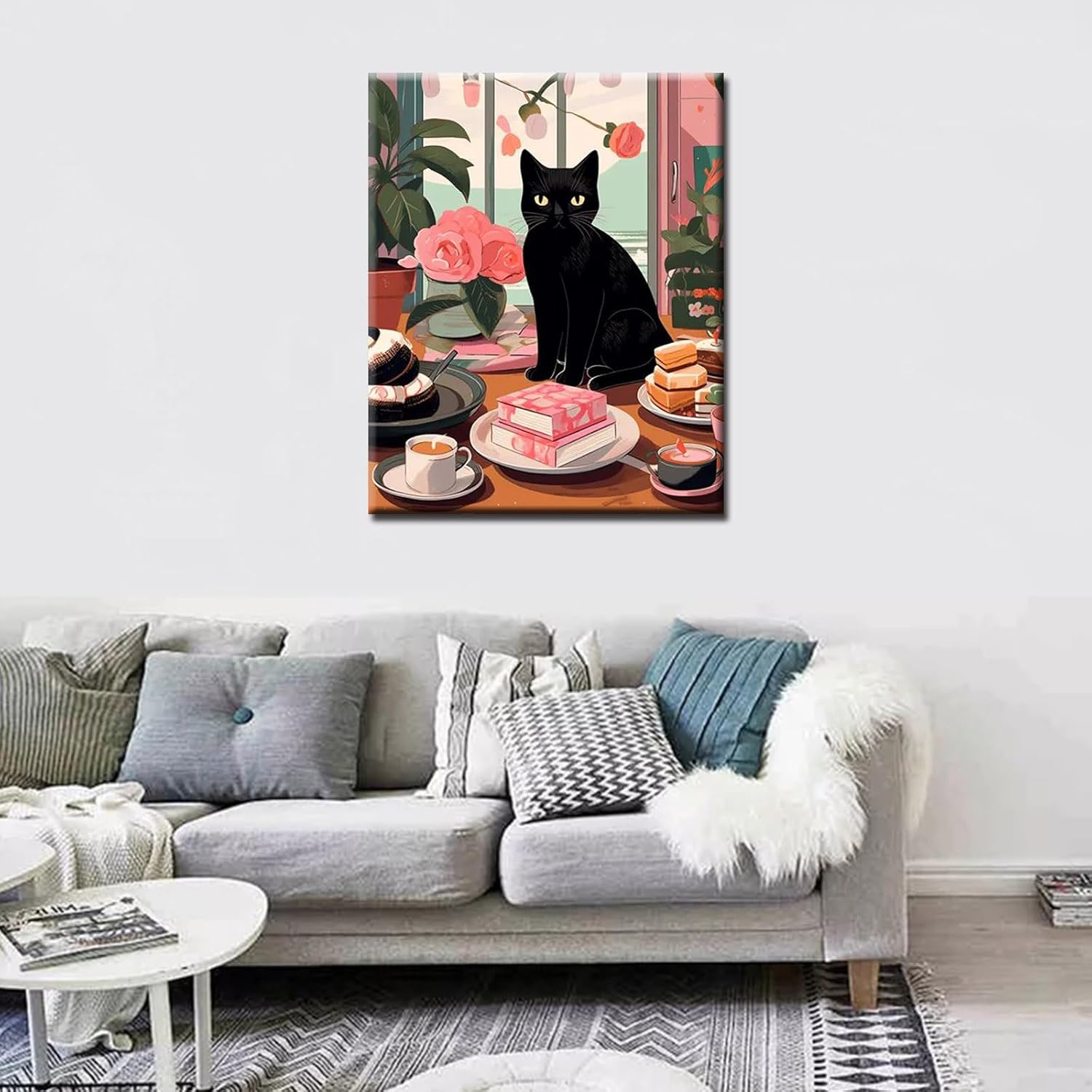 tucocoo-katze-kaffee-kuchen-malen-nach-zahlen-40x50 image 3