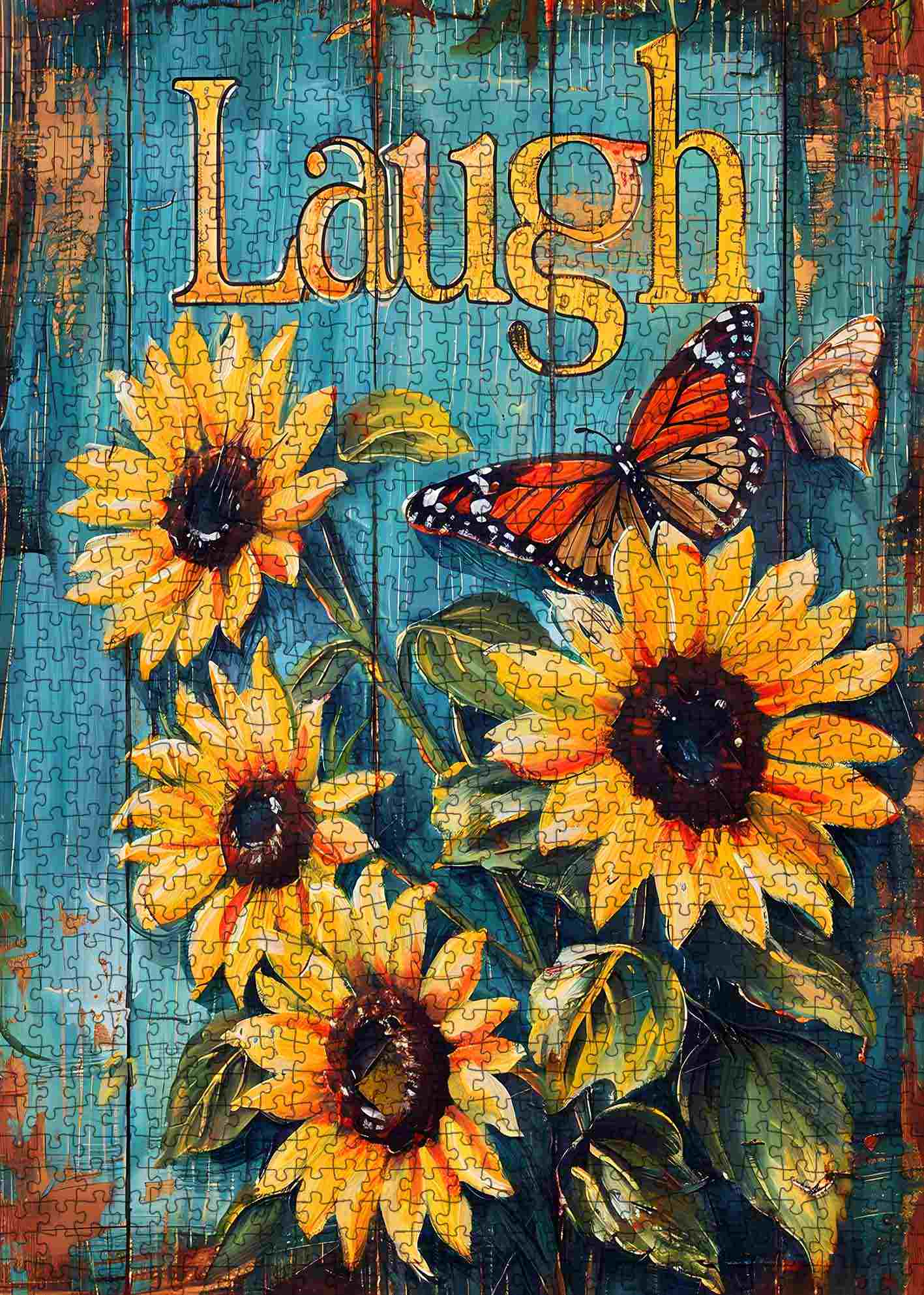 tucocoo-sunflowers-and-monarch-butterfly-puzzle-1000-teile image 2