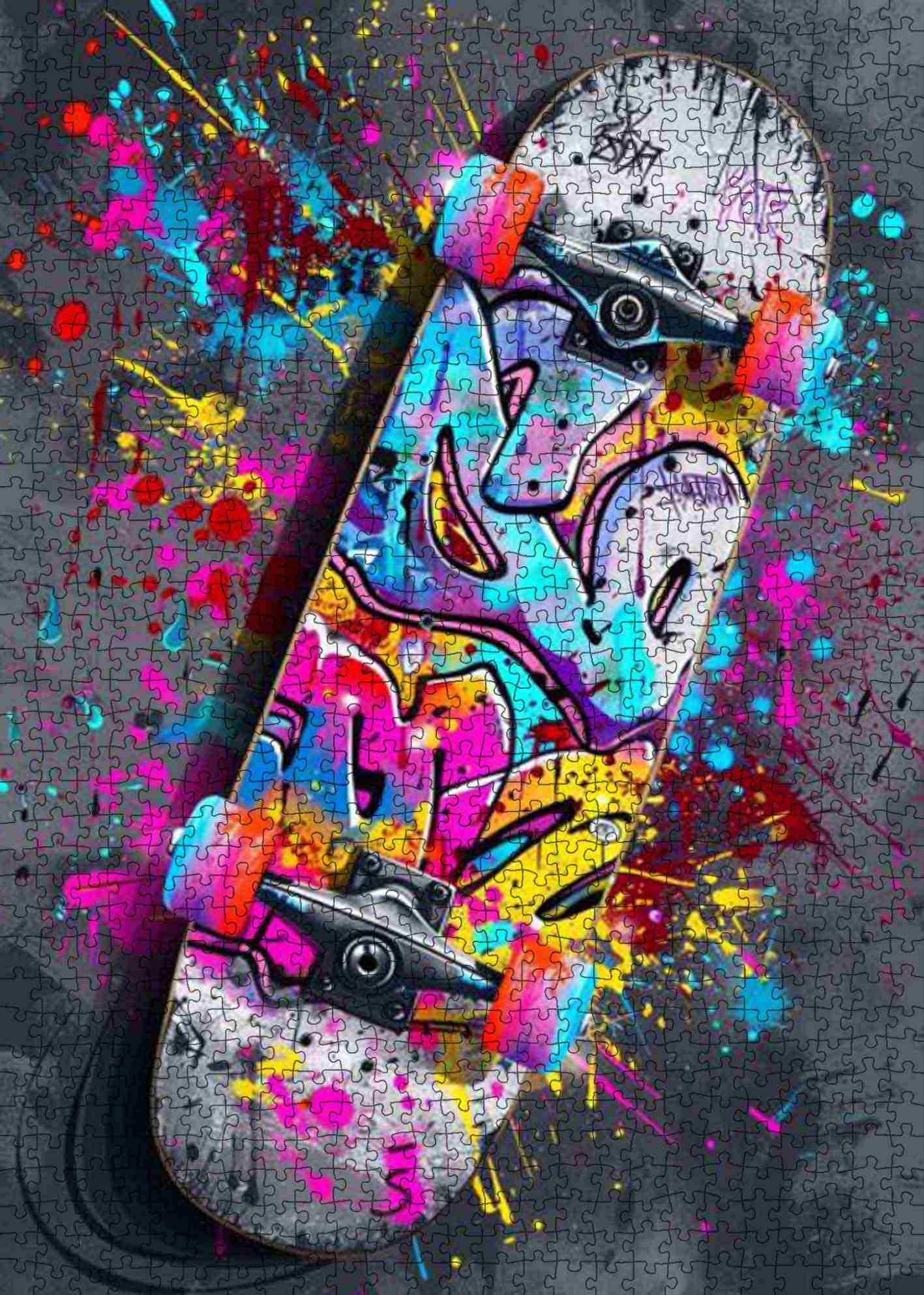 tucocoo-jigsaw-puzzles-graffiti-skateboard-puzzle-1000-teile-neon image 2