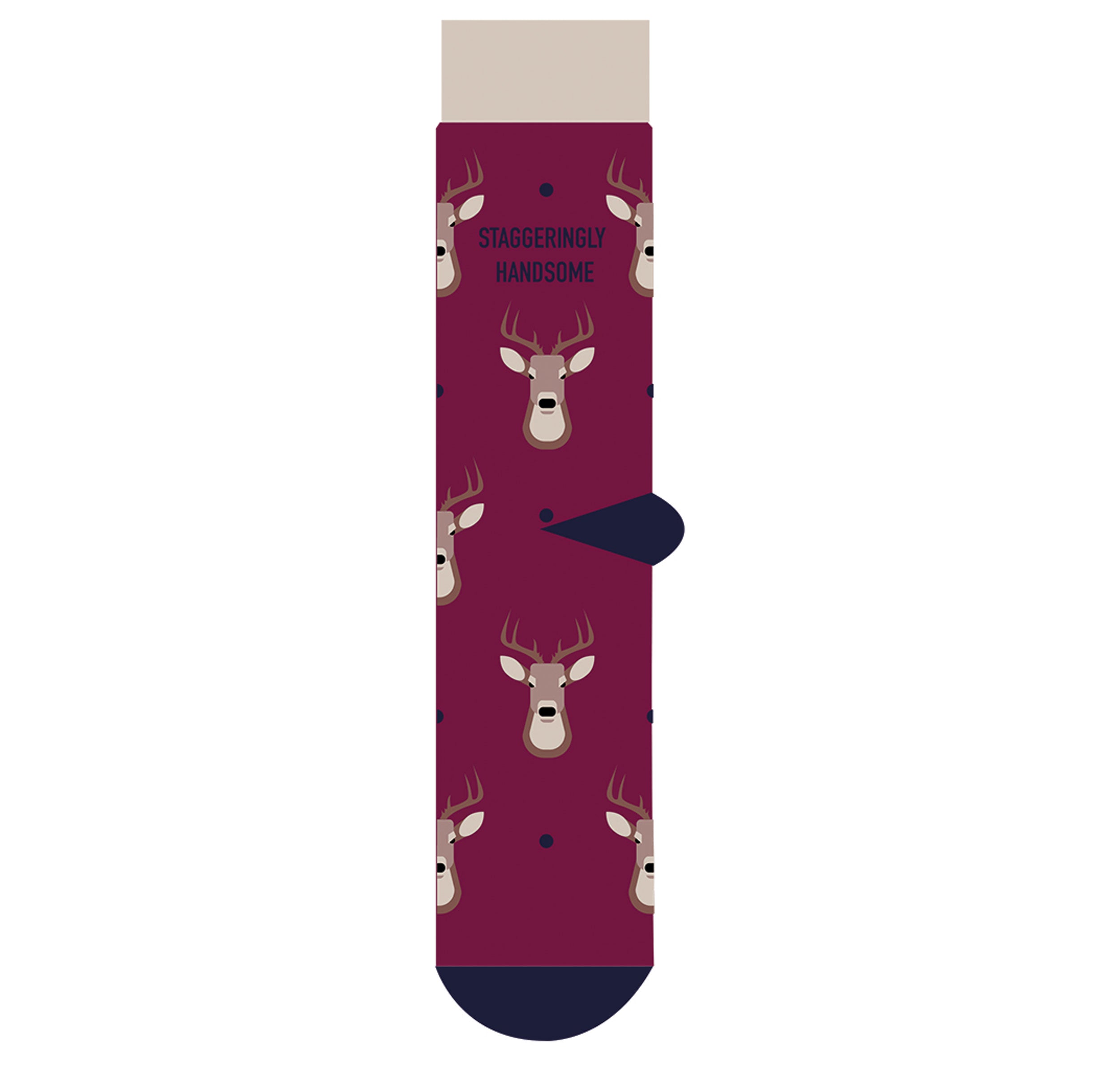 otter-house-staggeringly-handsome-socken-hirsch-bordeaux image 1