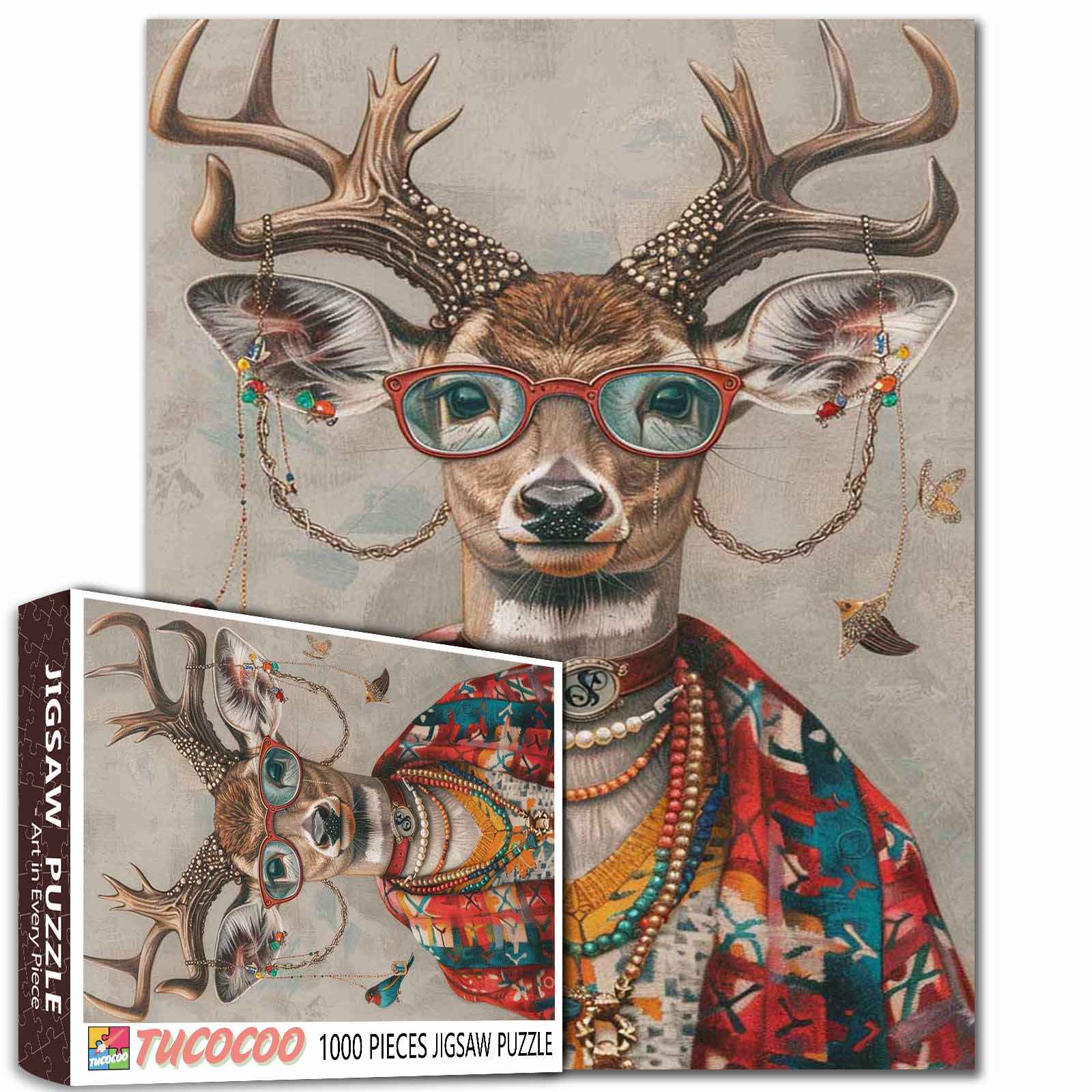 tucocoo-stylish-deer-puzzle-1000-teile-hirsch-motiv image 1