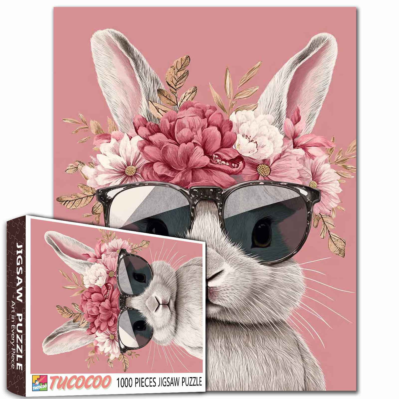 tucocoo-stylish-bunny-puzzle-1000-teile-hase-motiv image 1