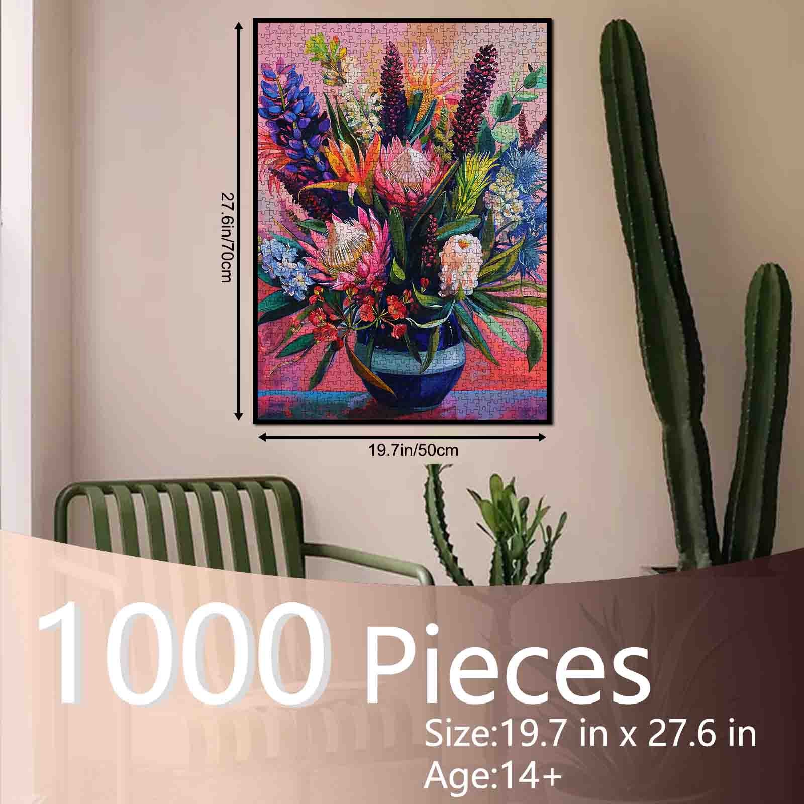tucocoo-vibrant-bloom-blue-vase-puzzle-1000-teile-blumen image 5