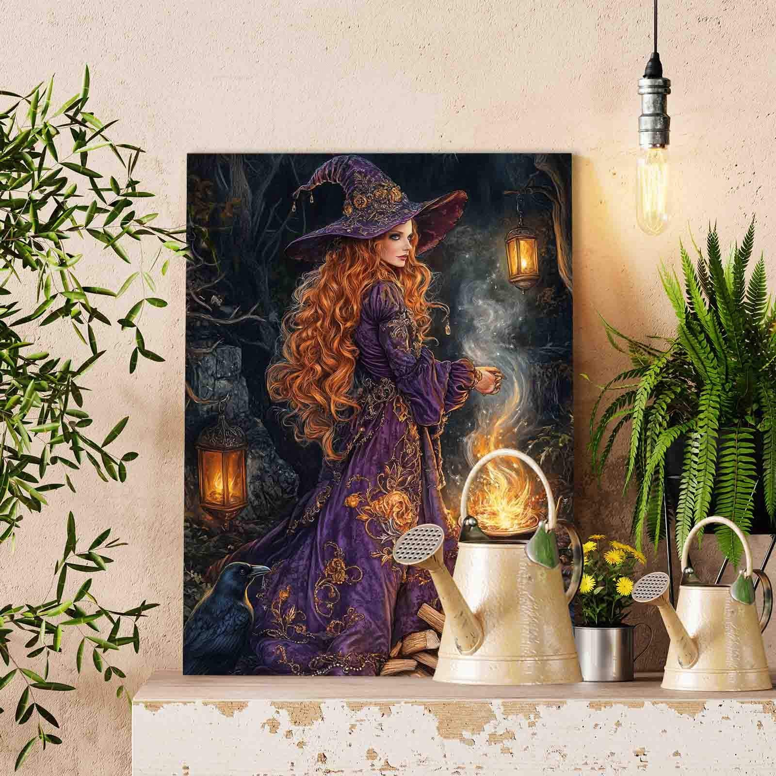 tucocoo-enchanted-witch-by-fire-malen-nach-zahlen-hexe-40x50 image 2