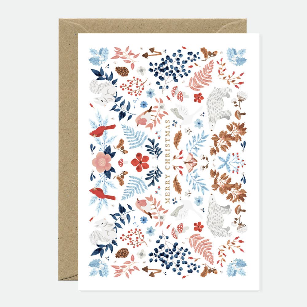 all-the-ways-to-say-white-winter-weihnachtskarte-goldfolie image 1
