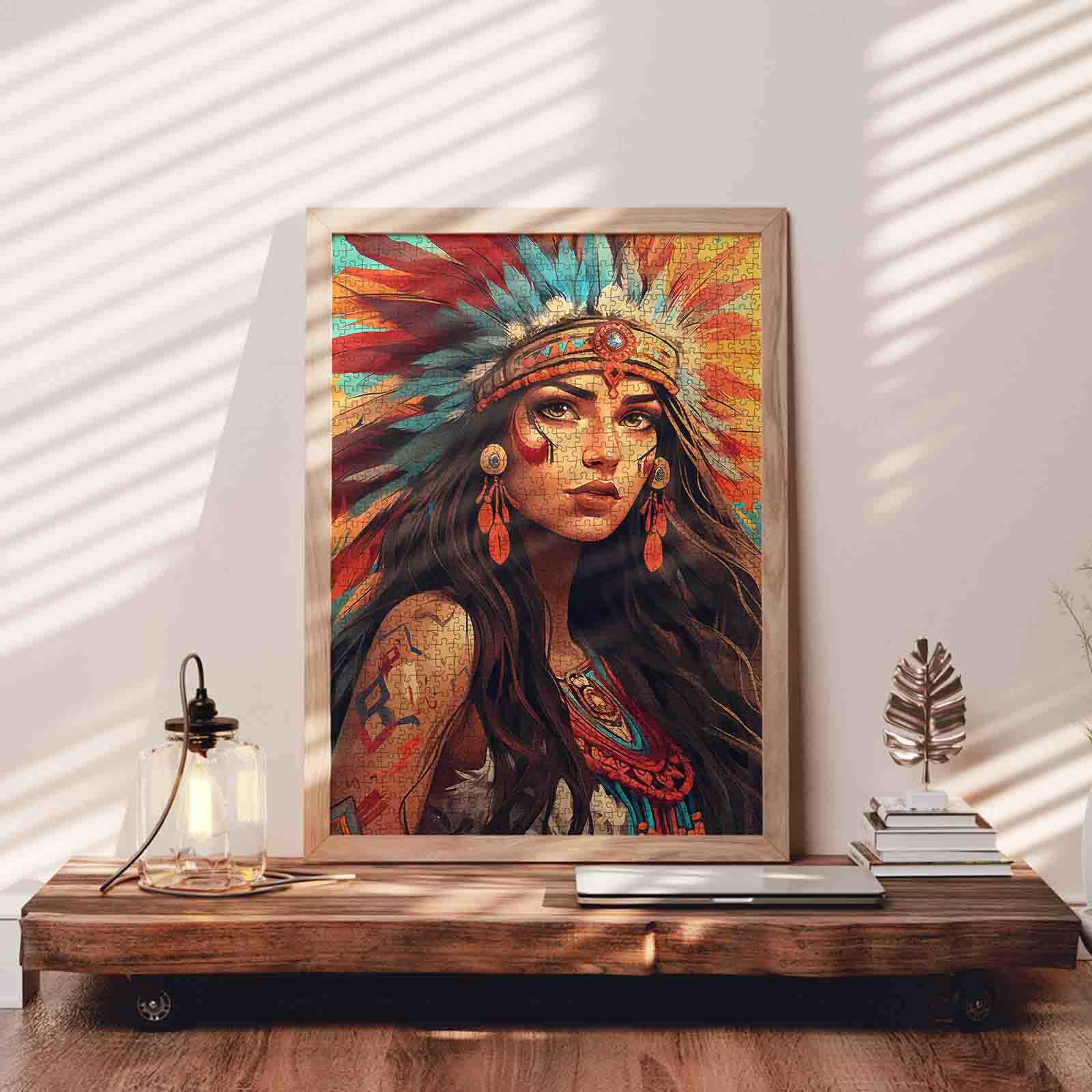 tucocoo-native-america-woman-puzzle-1000-teile-portrait image 3