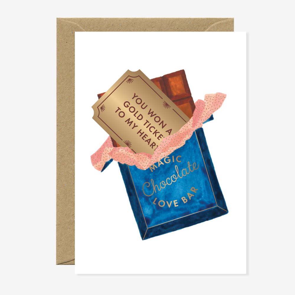 all-the-ways-to-say-golden-ticket-gru-karte-a6-naturpapier image 1