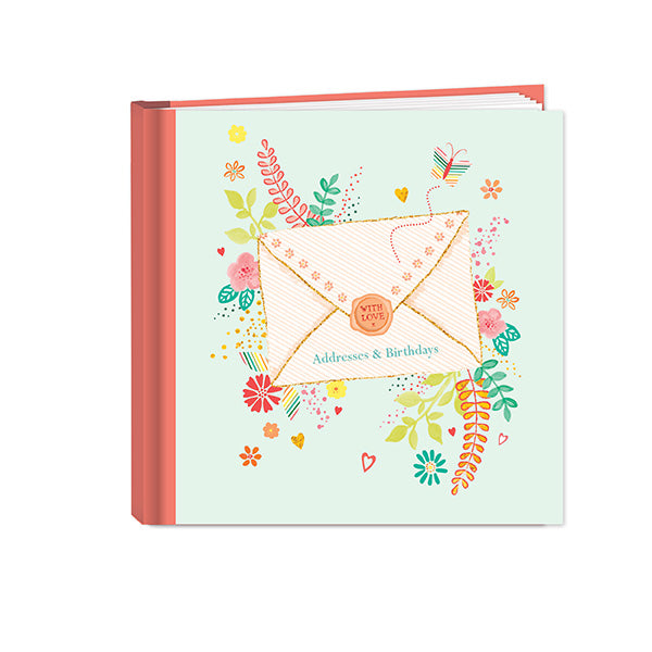 otter-house-beautiful-moments-adressbuch-geburtstagsbuch-floral-envelope image 1
