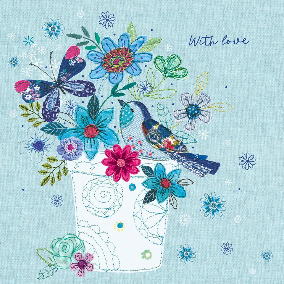 otter-house-sewing-box-pretty-bird-grusskarte-vogel image 1